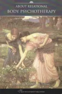 Two women picking flowers in a pastoral setting.