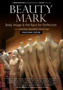 Artistic display of nude mannequins symbolizing body image issues in 'MARK'.