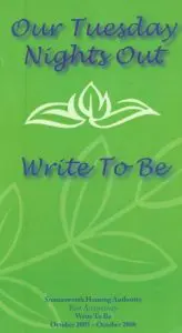 Logo with green background and 'Write To Be' text.