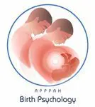 Illustration of a family embracing with a glowing baby, symbolizing birth psychology.