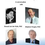 Portraits of four men with academic titles under the heading 'A conversation with'.