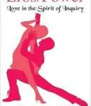 Silhouette of a dancing couple in red, symbolizing love and inquiry.
