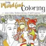 Coloring book cover with whimsical characters and faces.