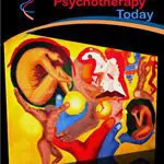 Colorful abstract painting depicting human figures and a fetus.