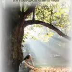 Woman sitting pensively under a large tree with sunlight filtering through.