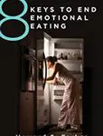 Woman late at night searching fridge, symbolizing emotional eating.