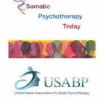 Logo of United States Association for Body Psychotherapy with colorful silhouettes.