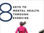8 Keys to Mental Health Through Exercise A woman jogging outdoors on a wooden pathway, wearing a pink jacket and black leggings.