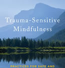 Trauma-Sensitive Mindfulness Cover of a book titled Trauma-Sensitive Mindfulness with a serene lake and forest background.