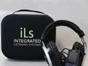 Integrated Listening System: Safe and Sound Protocol ILS wireless headphones with carrying case and remote control.