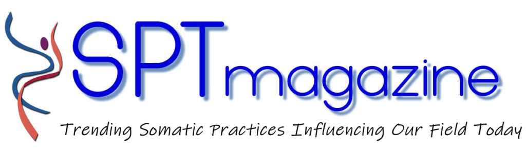SPT Magazine logo with tagline about somatic practices.