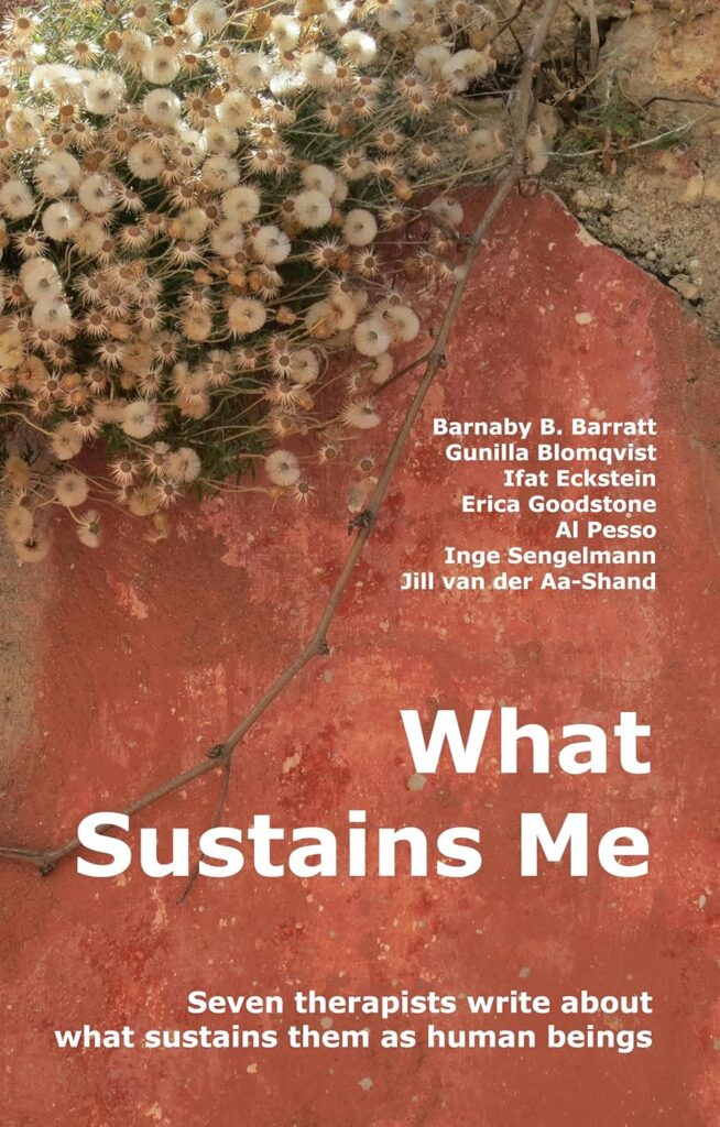 Album cover with a floral background titled 'What Sustains Me'.