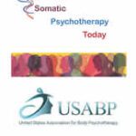 Logo of United States Association for Body Psychotherapy with colorful silhouettes.